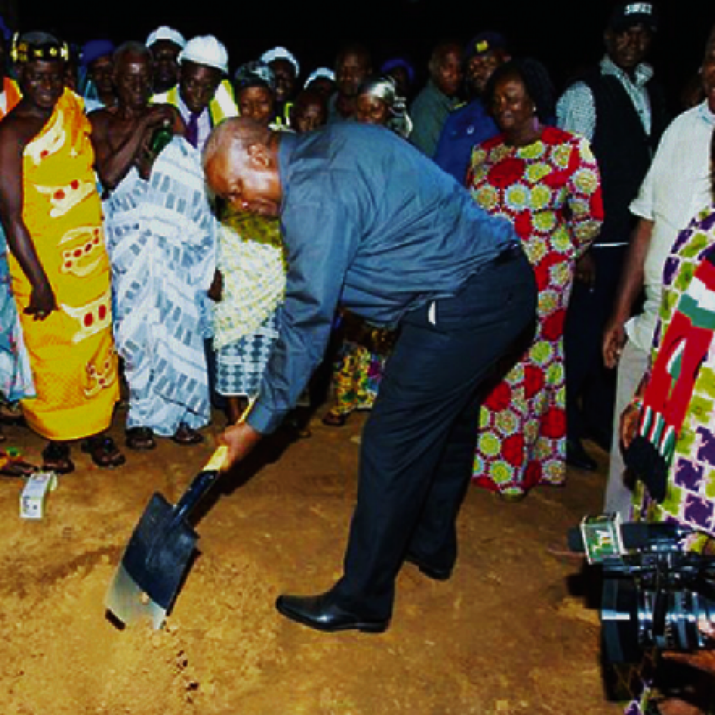 Prez. Mahama cuts sod for New Edubiase stadium