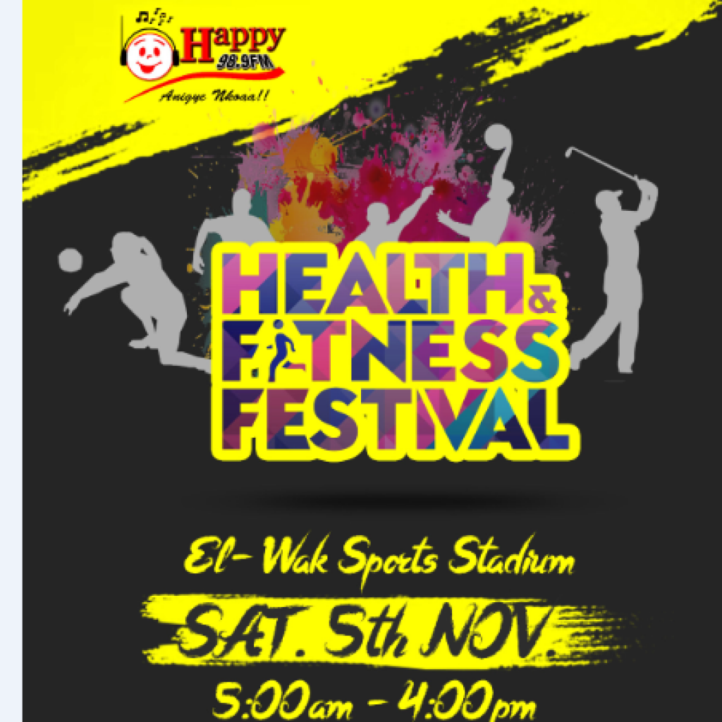 Programme Line-up for Happy FM's Health and Fitness Festival on Saturday