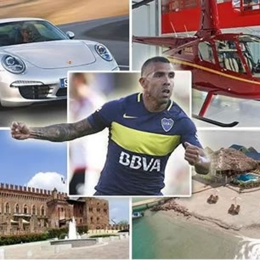 five amazing things Carlos Tevez can buy with his new £615k-a-week wages – A new Porsche every day, a helicopter every week and his own private island