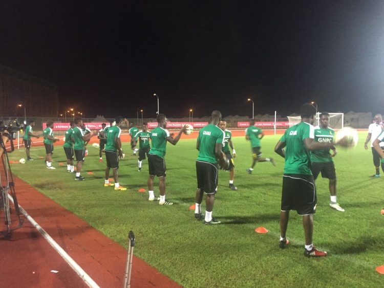 PHOTOS: Black Stars Hold First Training In Port Gentil Ahead Of Crunch Group Opener