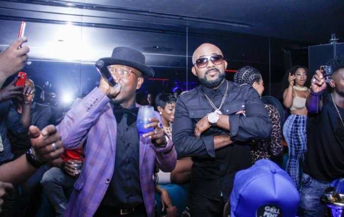 Flowkingstone celebrates VGMA award at Ciroc Party with Banky W