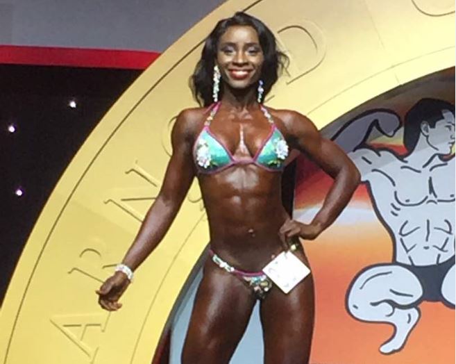 Bambie Bamfo Scoops Respectable 4th Place in 2017 ARNOLD CLASSIC Bodybuilding Bikini Contest