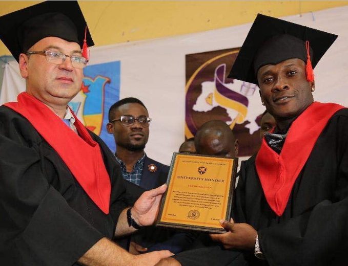 Asamoah Gyan honoured with Doctorate Degree