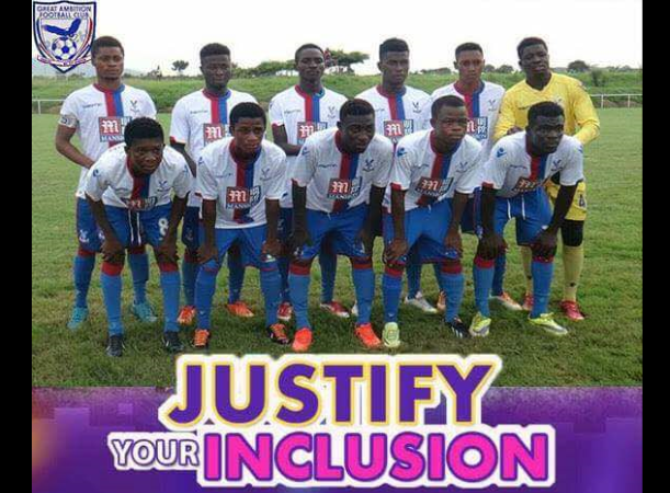 Great Ambition FC to organize five days justify-your-inclusion exercise