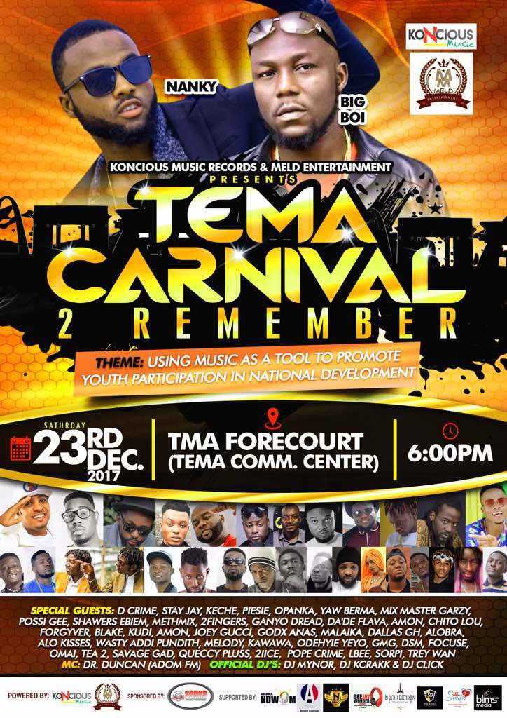 Sensational rapper Bigboi to headline Tema carnival 2 remember