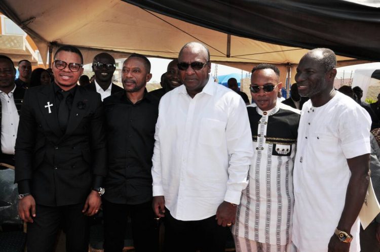 Photos: Mahama, Liwin, Prince Tagoe, Prophet Owusu Bempah, Others Console Prophet Badu Kobi As He Lays Son To Rest