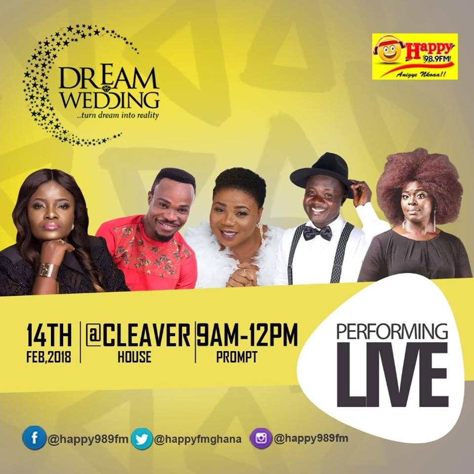 Ohemaa Mercy, Abena Serwah Ophelia, Others to Rock Happy FM Dream Wedding