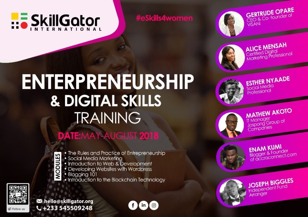 SkillGator To Offer Ghanaian Women Free Training In Entrepreneurship and Digital Skills