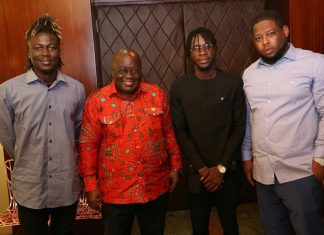 D Black, Wisa & DJ Breezy Visit President Akufo-Addo