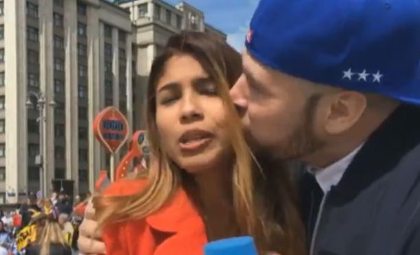 VIDEO: Female reporter groped and kissed live on air at 2018 World Cup