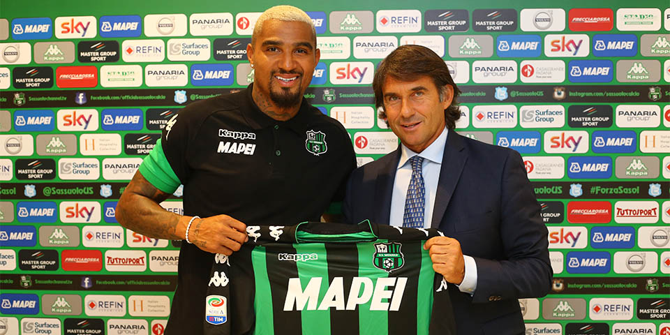 U.S Sassuolo coach Roberto De Zerbi eulogizes 'quality' Prince Boateng signing