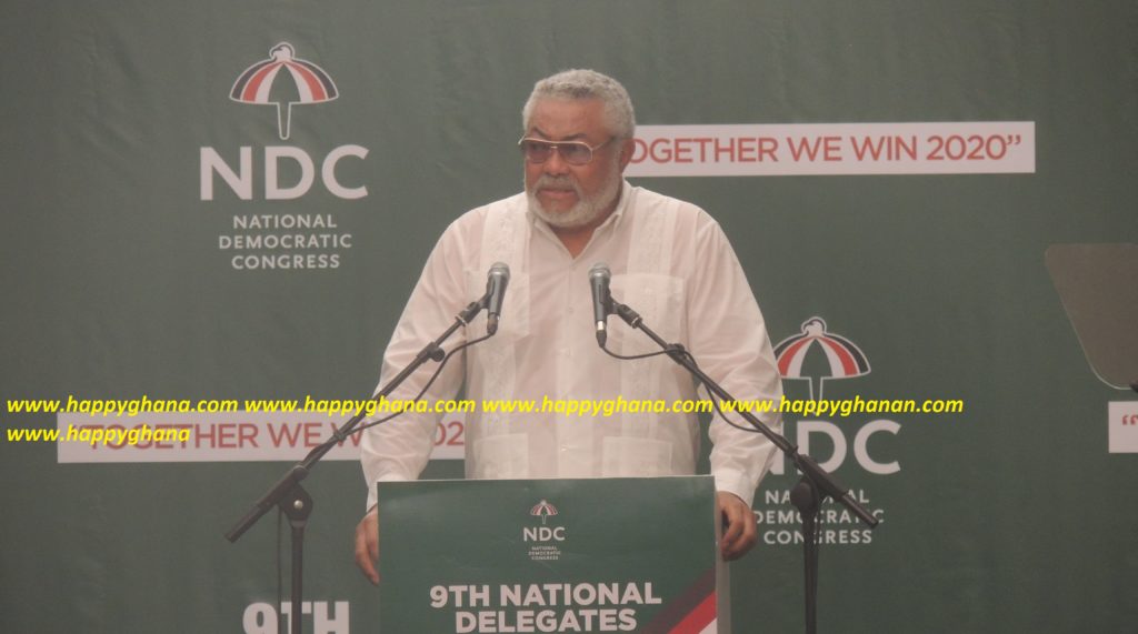 Rawlings gives another boom speech at NDC delegates conference