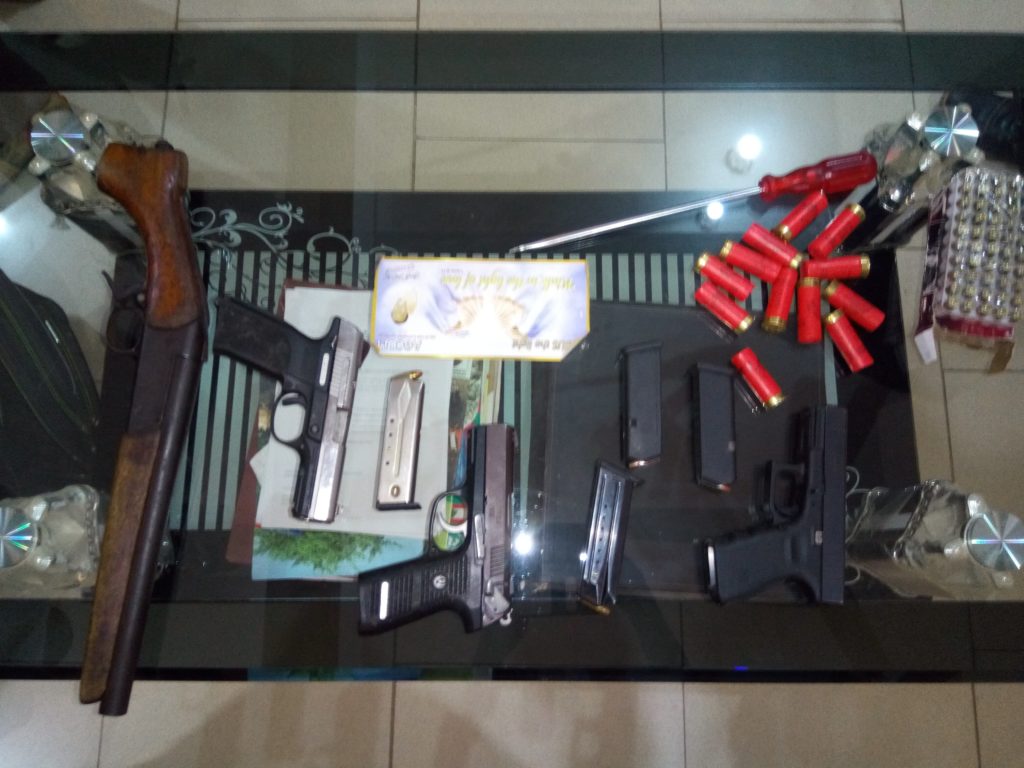 Police impound cache of weapons days to new regions referendum