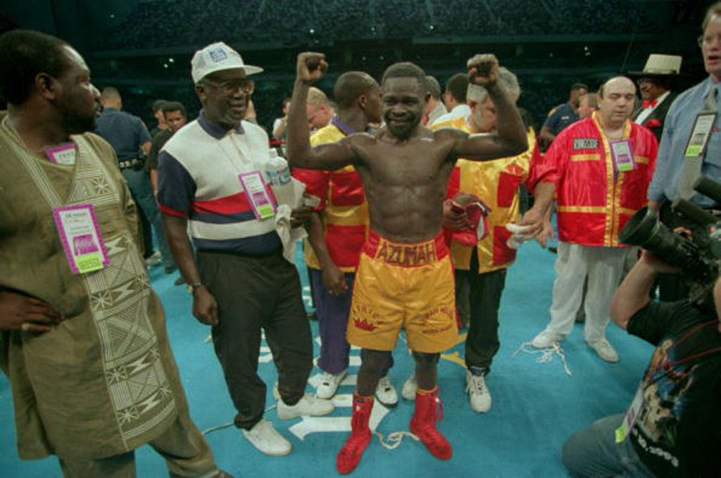 Today In Sports History: Azumah Nelson knocked-out Nigeria’s Joe Skipper to win ABU Featherweight title