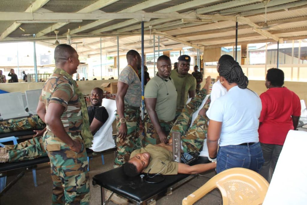 UNMISS GHANABATT 7 cleans Ningo and donates blood at TGH