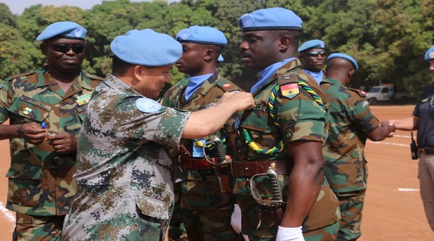 GHANCOY1 Personnel awarded UN Peace Medals