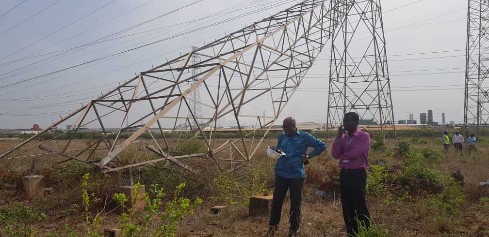 GRIDCo tower collapses after thieves vandalise bolts and nuts