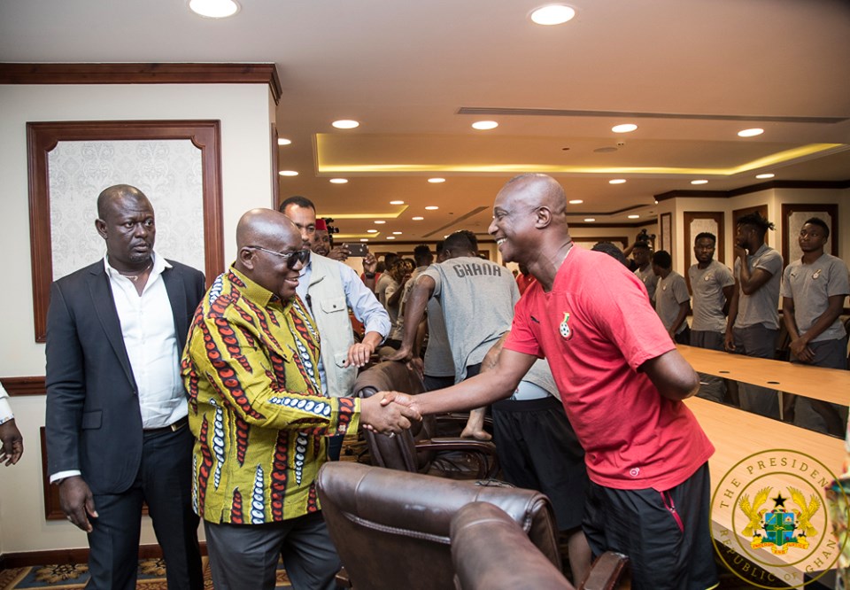 VIDEO: Nana Addo arrives at Ismailia stadium to witness  Ghana-Benin match