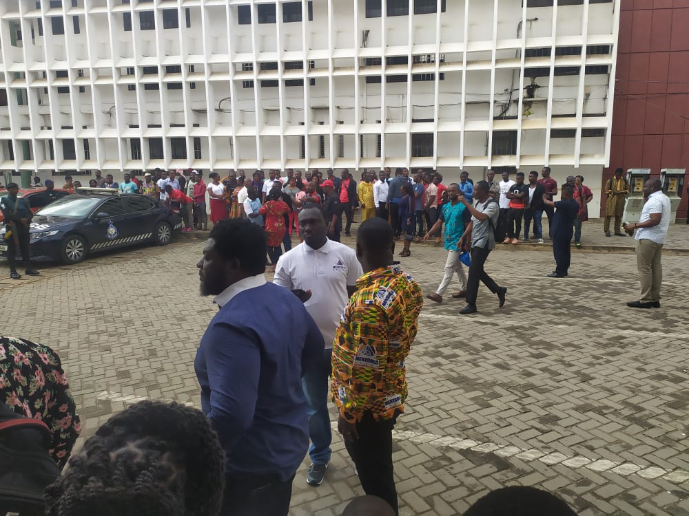 Photos: Menzgold Customers besiege court, Chant for NAM1 release