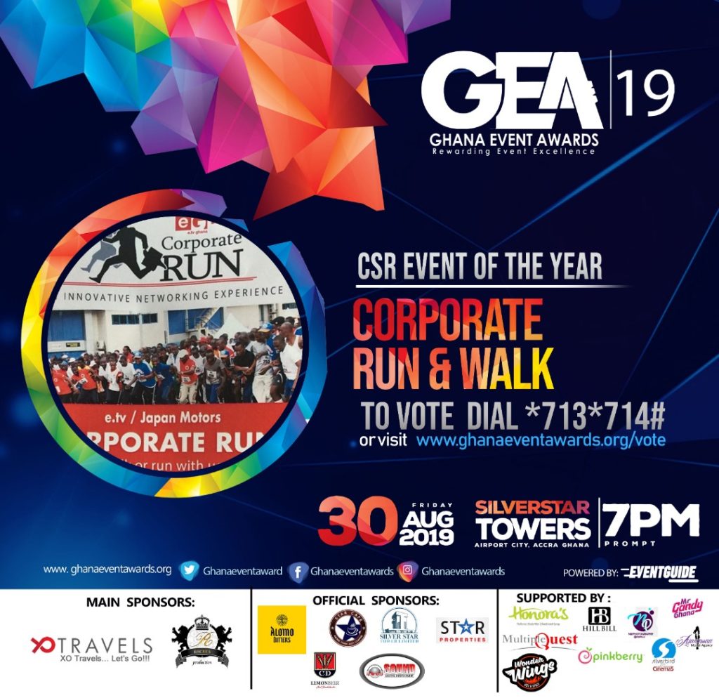 e.TV Ghana’s Japan Motors Corporate Run gets nomination on GEA