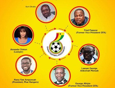 Ghana FA Decides: Check out the various positions of the candidates on the ballot paper