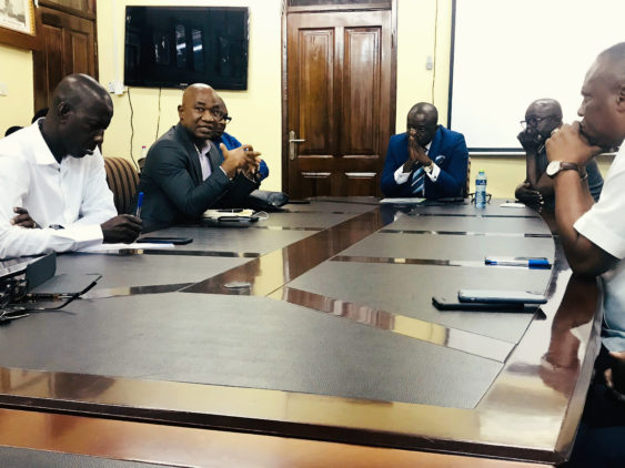 Ghana FA president, Council members interact with Staff