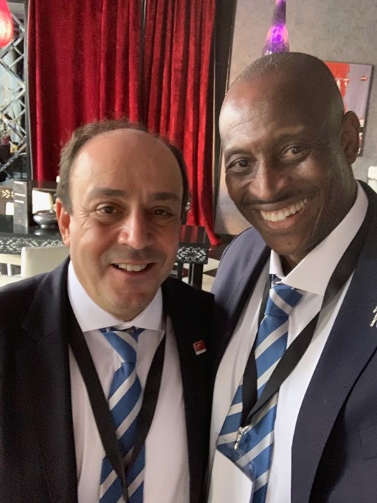 Herbert Mensah congratulates Rugby Africa, Khaled Babbou