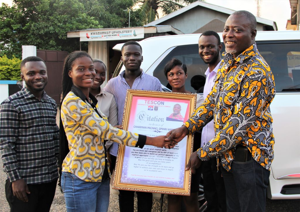 TESCON University of Ghana- Accra City Campus chapter honors Michael Omari Wadie