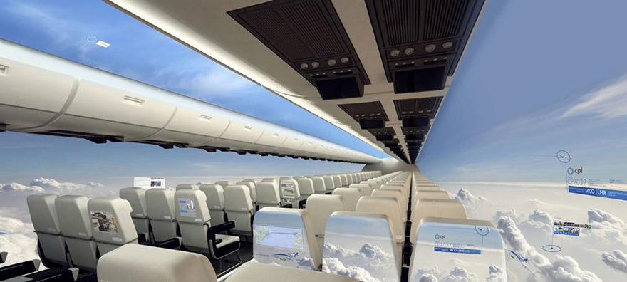 Video: Windowless planes will give passengers a panoramic view of the sky