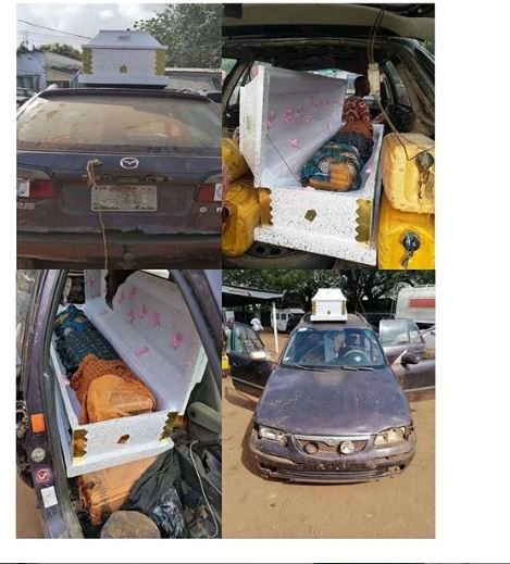 Customs Service intercepts gallons of petrol hidden inside coffins