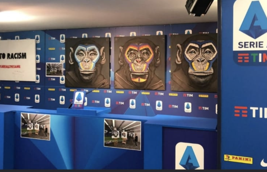 Serie A chief apologises for anti-racism ape artwork