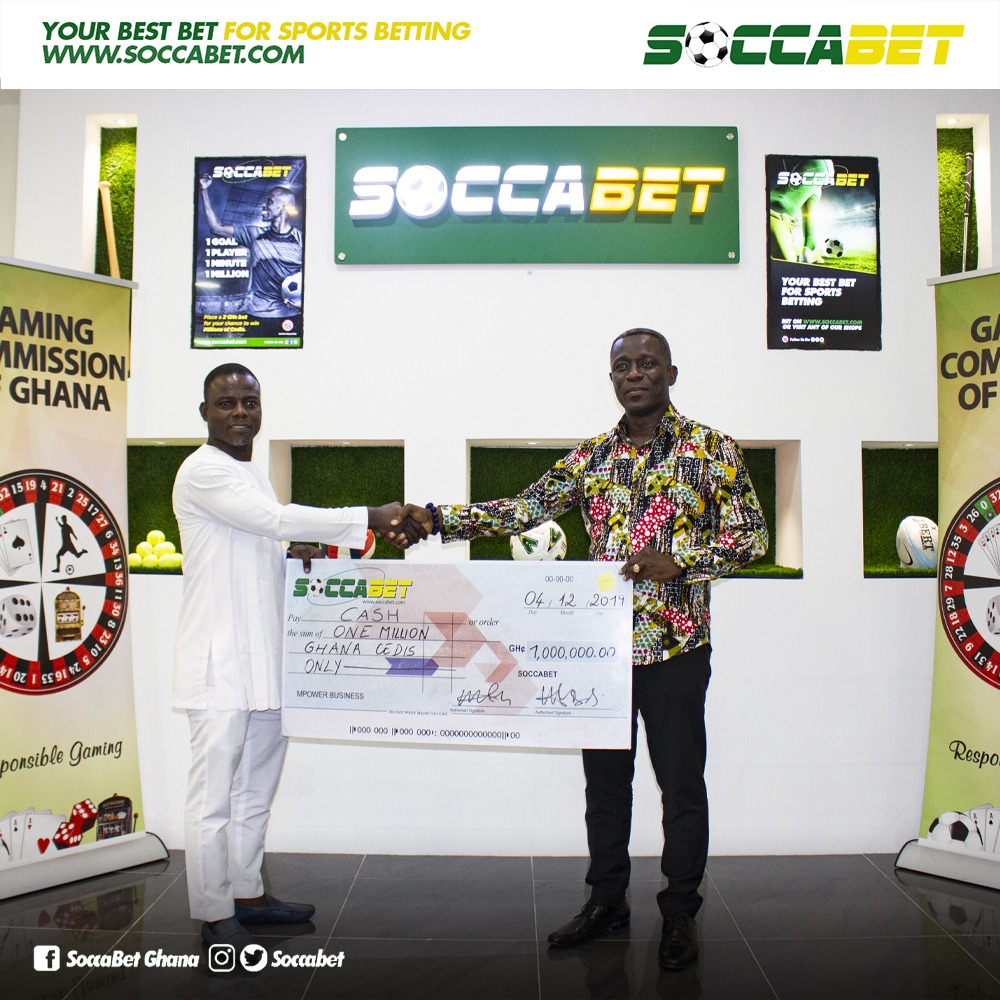 Man sets record as he wins GH¢ 1 million with GH¢ 60 at Soccabet