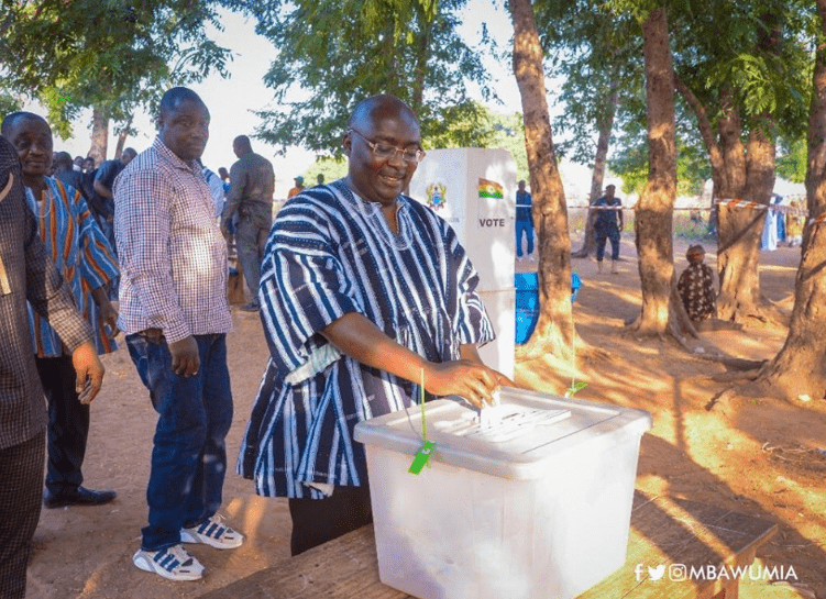 Photos: District Assembly Election; Bawumia cast vote in Walewale