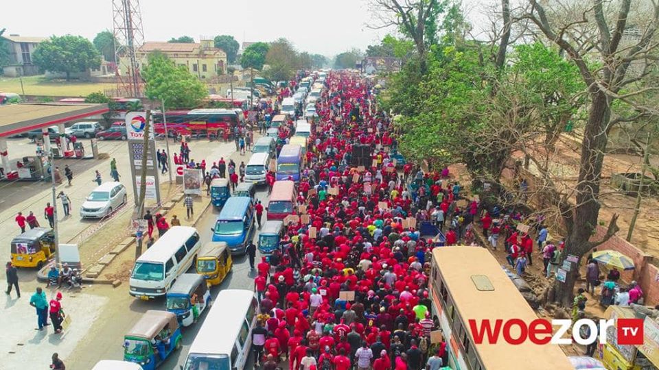 Photos: Opposition parties paint Kumasi red as they hit the streets over new voters register