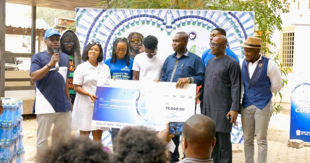 Awake Water donates to the national cardiothoracic centre: Collaborates with Kuami Eugene, Bola Ray and Nana Ama McBrown