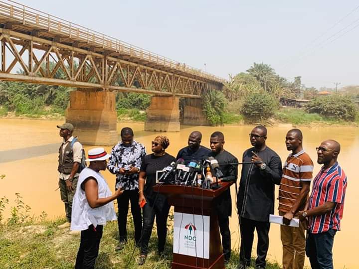 What the NDC said during a press conference on Galamsey along the Twifo Praso river