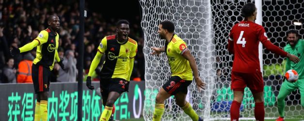 Liverpool shocked by Watford unbeaten run ends