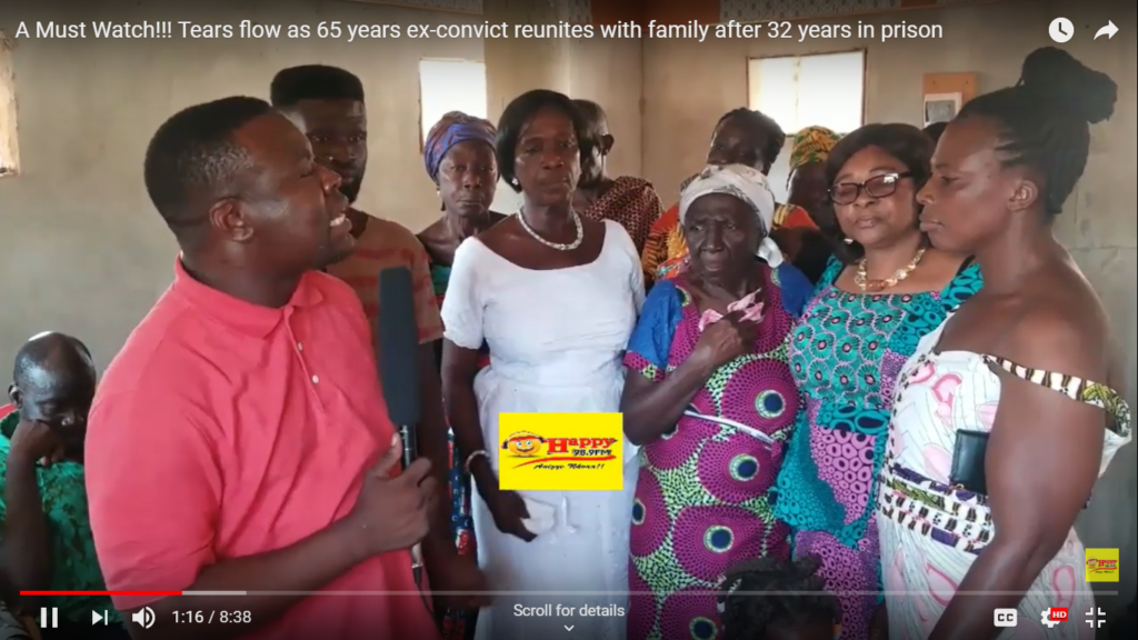 Video: Happy FM’s Nsem Pii team reunite 65year old ex-convict with her family