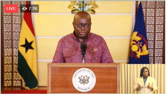 President Nana Addo extends ban on social gathering