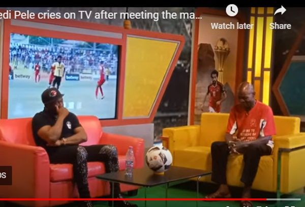 Ghana Legend Abedi Pele cries on national TV after meeting the man who discovered him