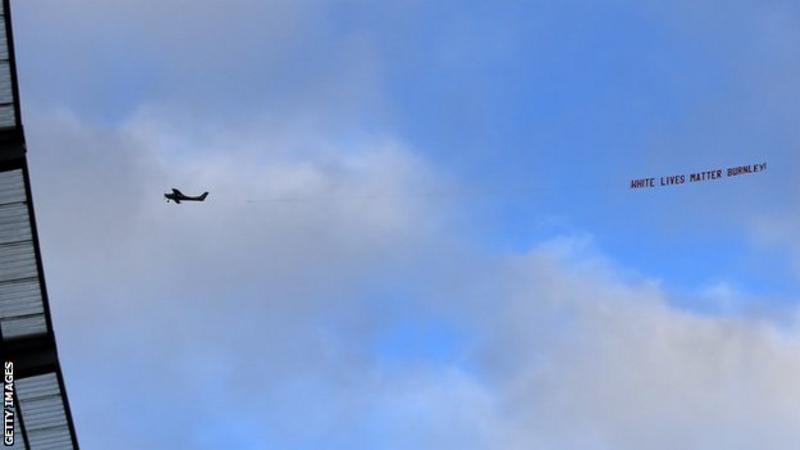 Burnley ‘ashamed and embarrassed’ by banner flown above Etihad Stadium during Man City game