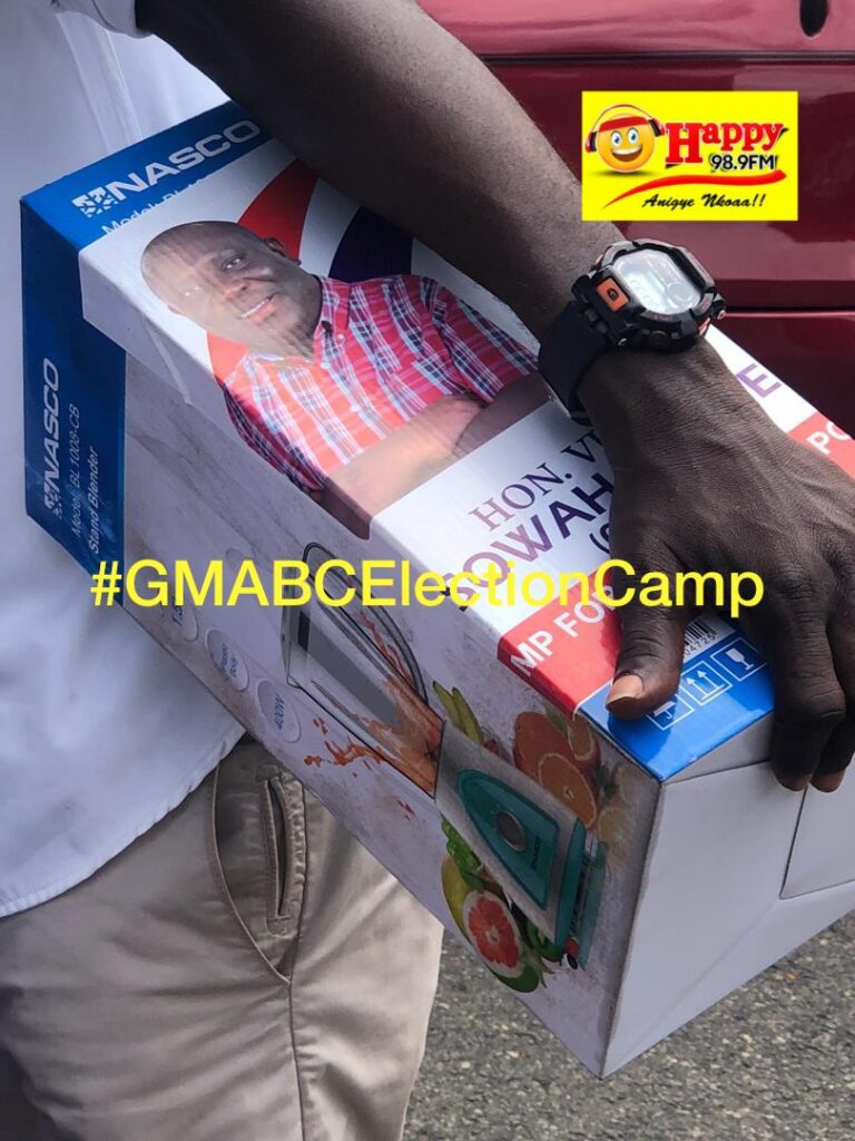 Pictures: NPP Primaries: MP for La Dadekotopon shares blenders to delegates