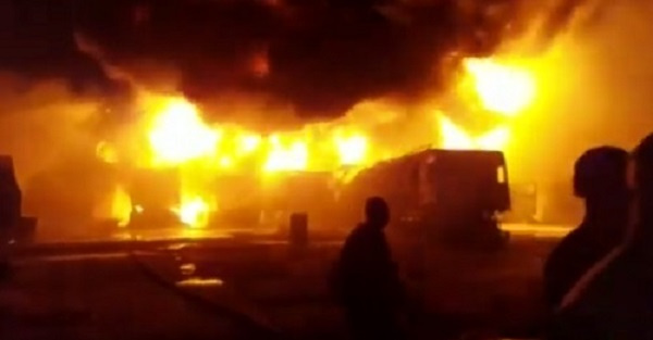 Fire razes tanker at Gomoa-Dwabenyin