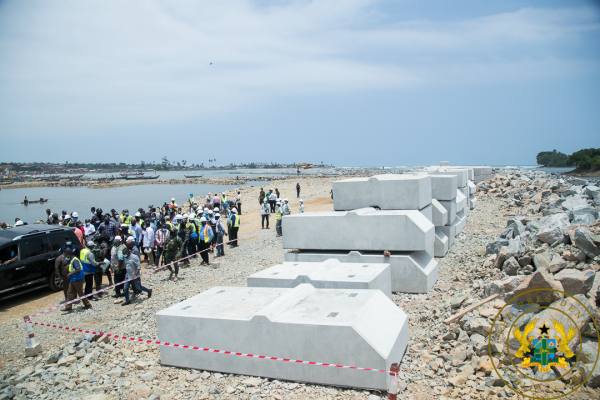 Axim sea defence wall 85% complete – Prez Nana Addo