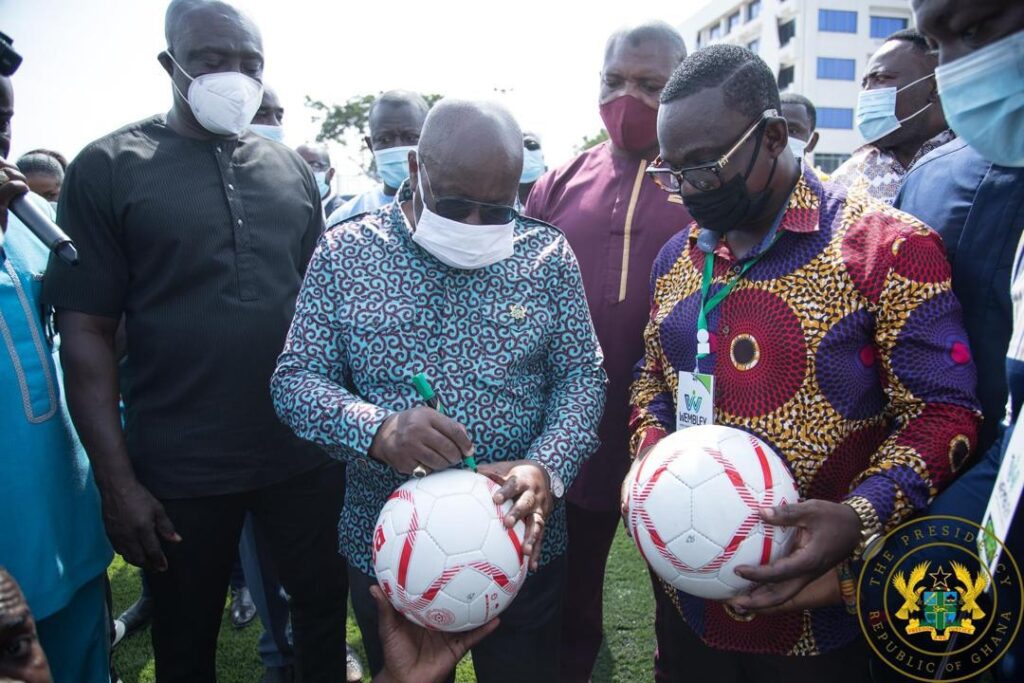 President Akufo-Addo commissions astro turf at UPSA