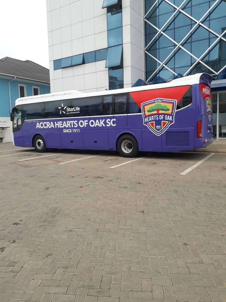 PHOTOS: Hearts of Oak unveil new team bus