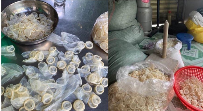 Police seize 324,000 used condoms being washed and resold in a raid