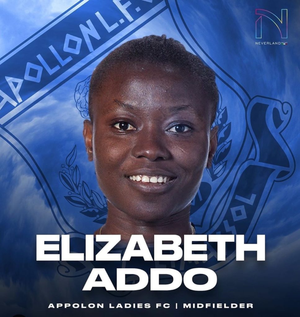 Elizabeth Addo makes debut for Apollon Ladies FC in 3-0 win over Swansea Ladies UEFA  Women’s Champions League