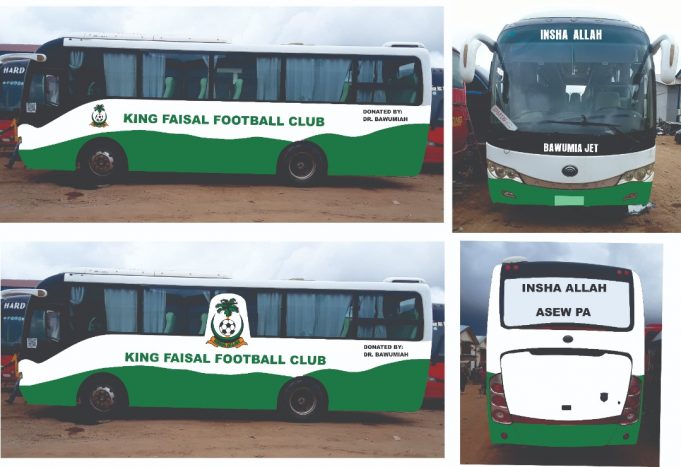 King Faisal unveils new bus donated by Dr Bawumia