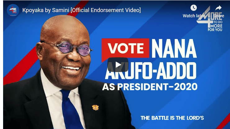 Watch video of Samini’s ‘Kpoyaka’ song for Prez Nana Addo ahead of December poll